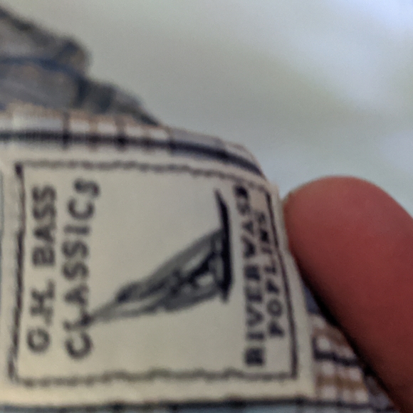 💐 Bass & Company, L, men's check button down shirt - Picture 7 of 9